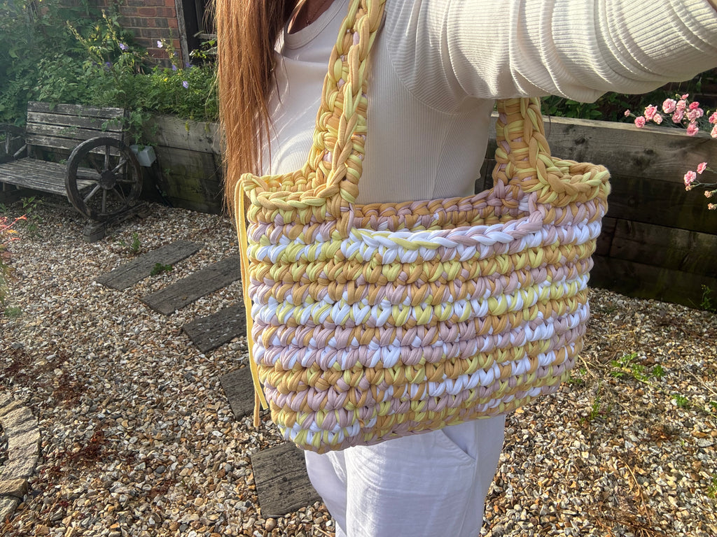 Pastel sunrise tote bag