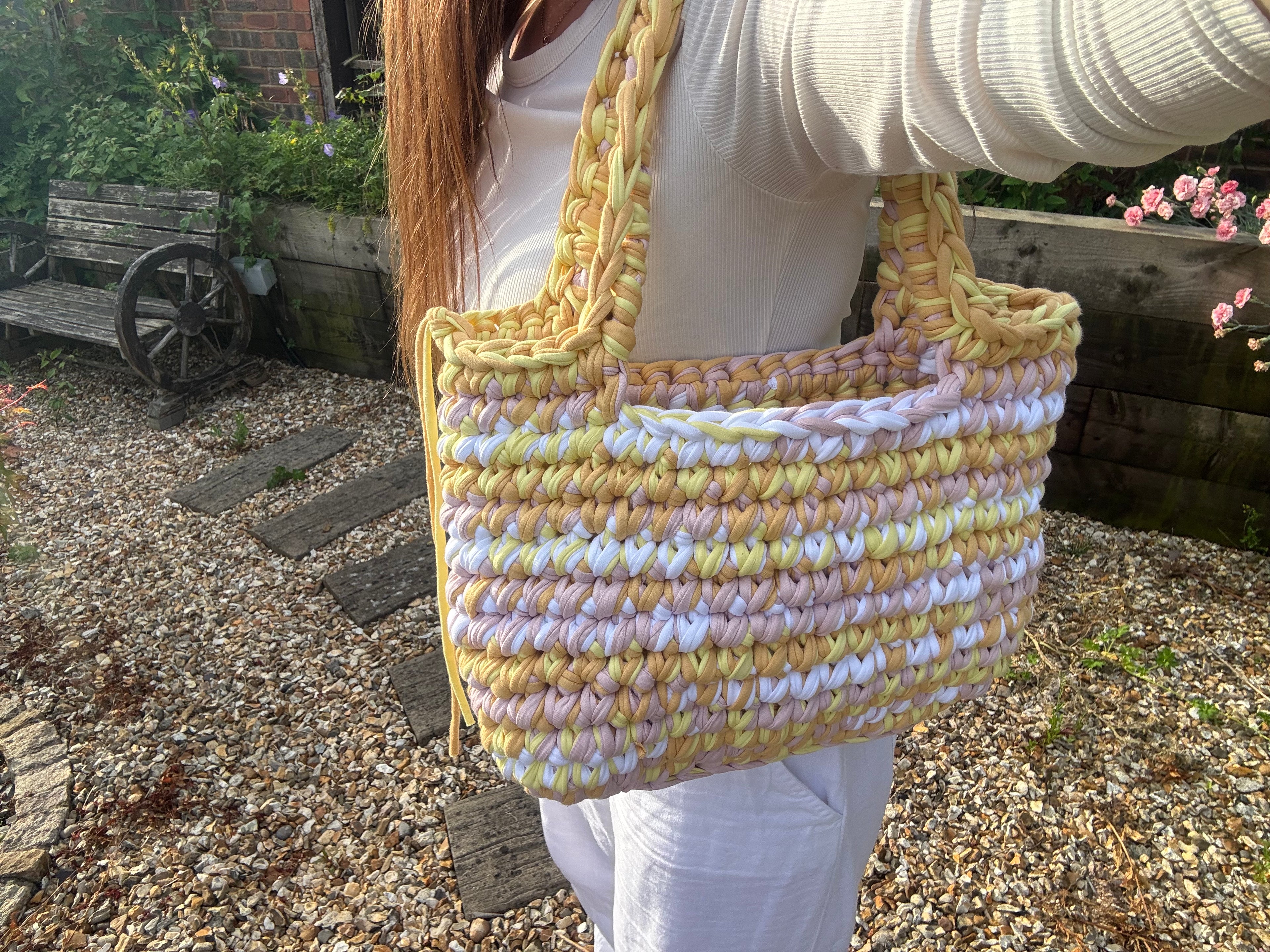 Pastel sunrise tote bag