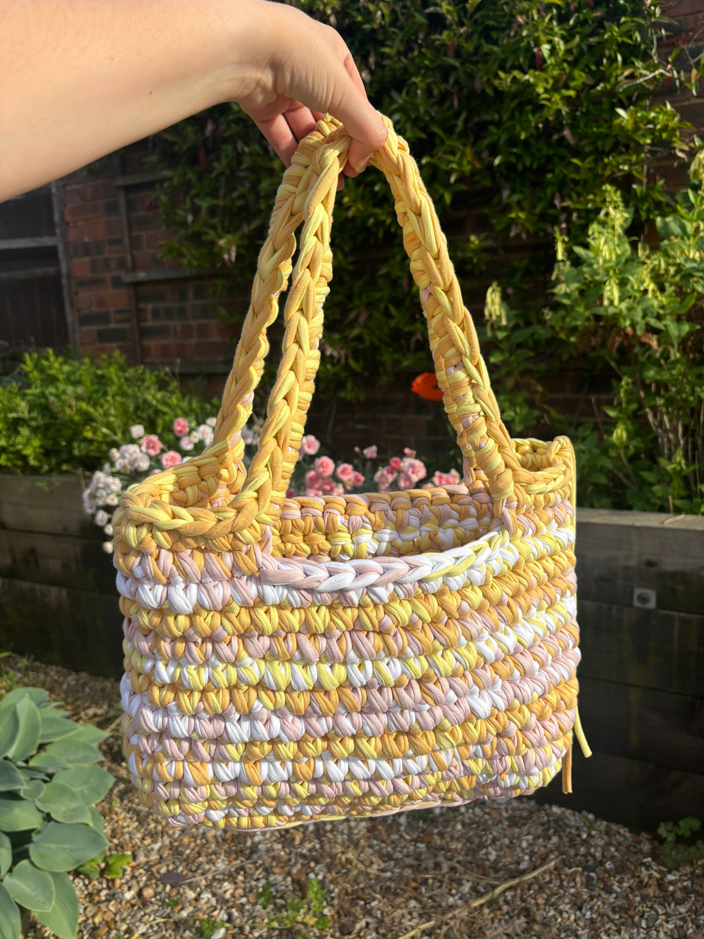 Pastel sunrise tote bag