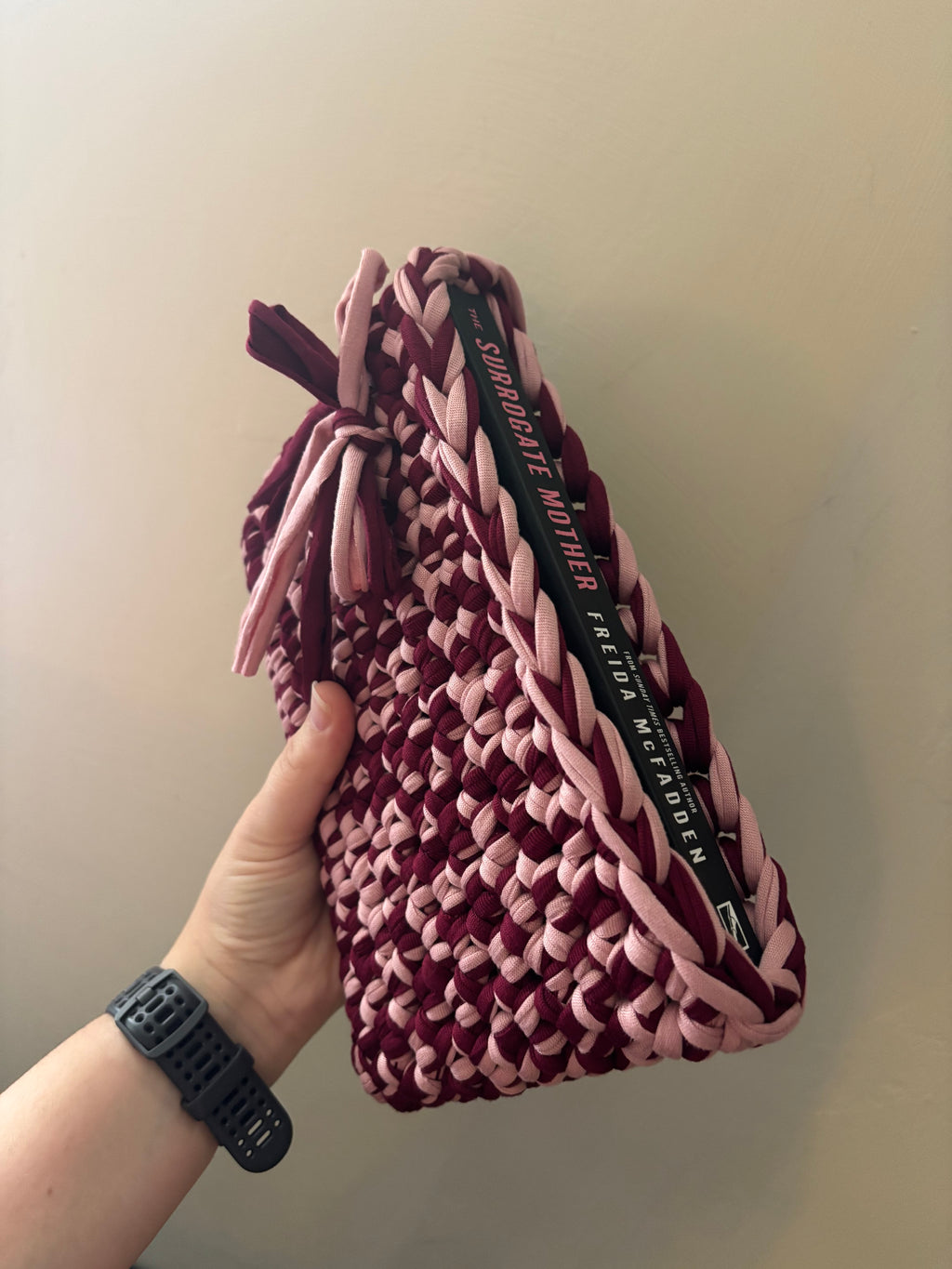 Pink toned kindle or book sleeve